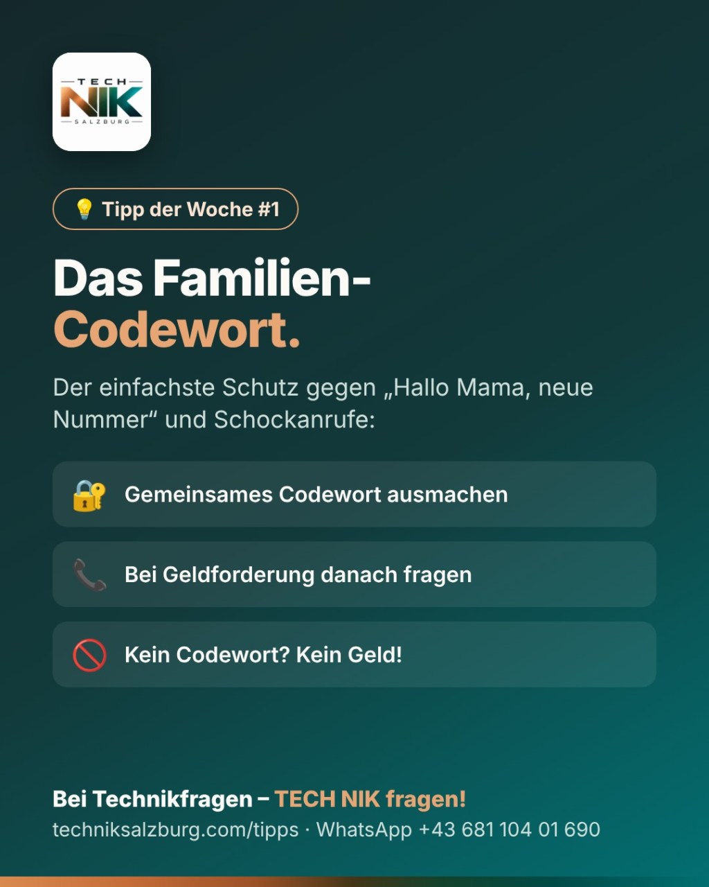 Tipp der Woche #1: Das Familien-Codewort
