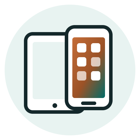 Illustration: Smartphone und Tablet